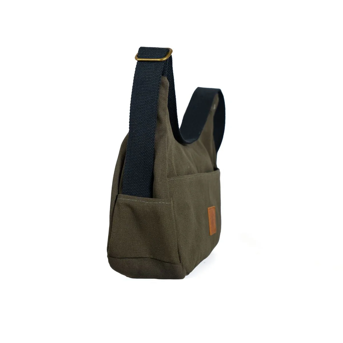 Crescent Canvas Crossbody Shoulder Bag for Women - Image 5