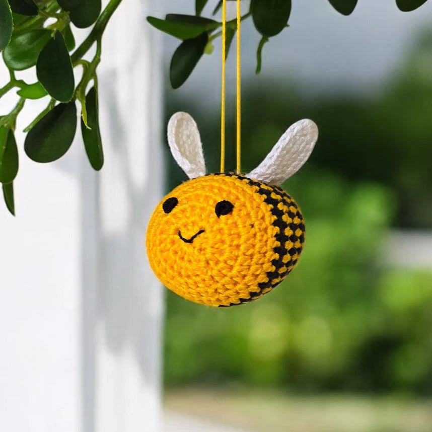 Crochet Bee Ornament - Image 2