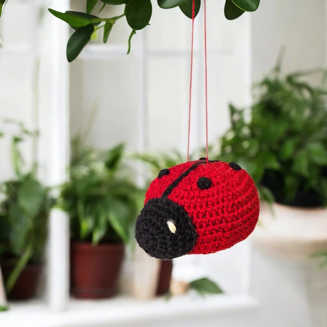 Crochet Ladybug Ornament - Image 2