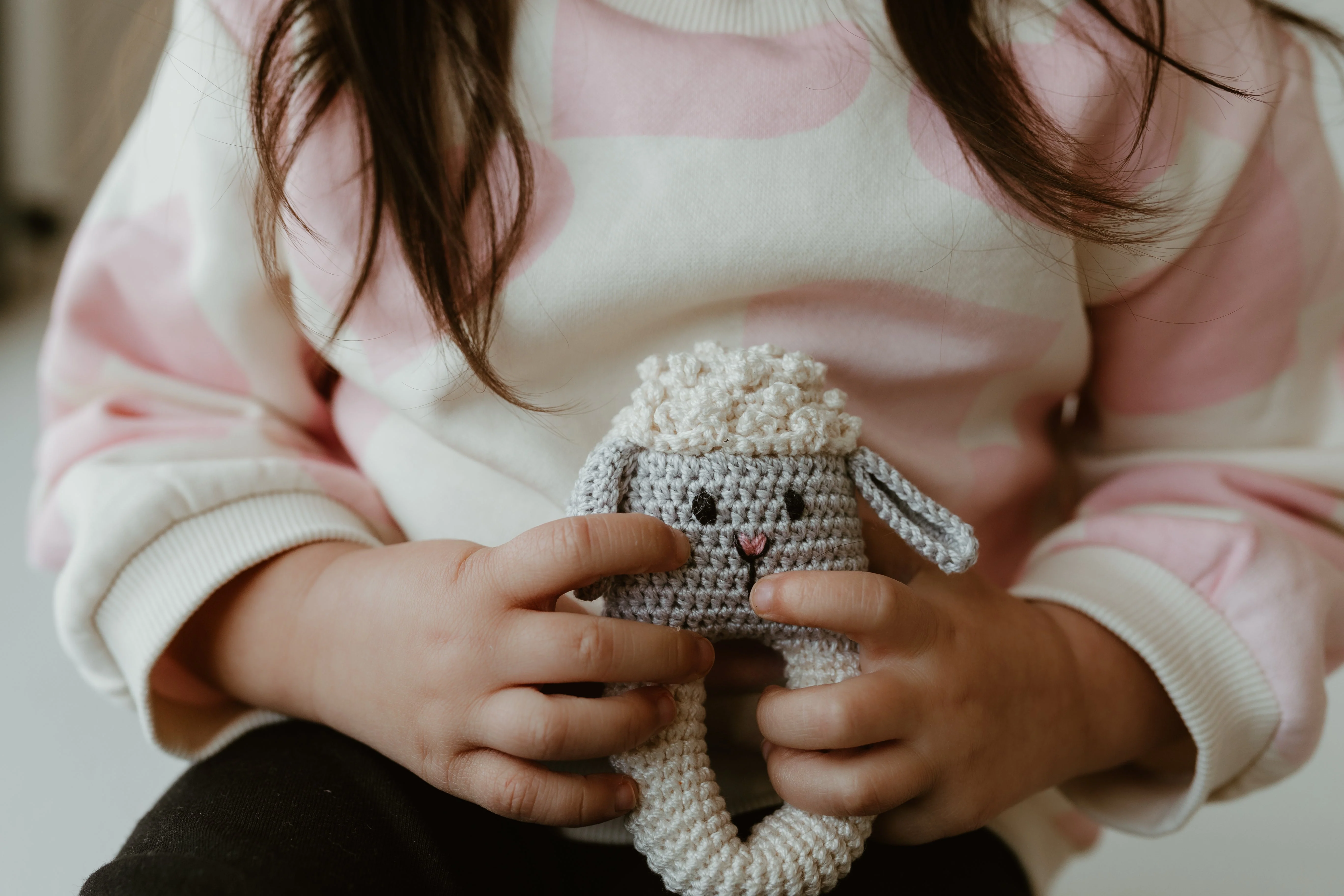 Crochet Lamb Baby Toy - Image 2