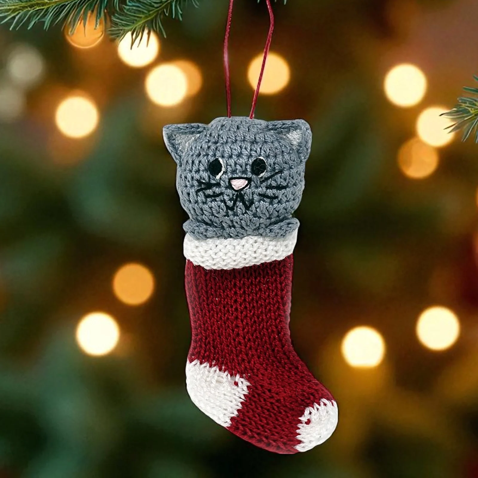 Crochet Puppy and Kitten Ornaments- set of 2 - Image 2