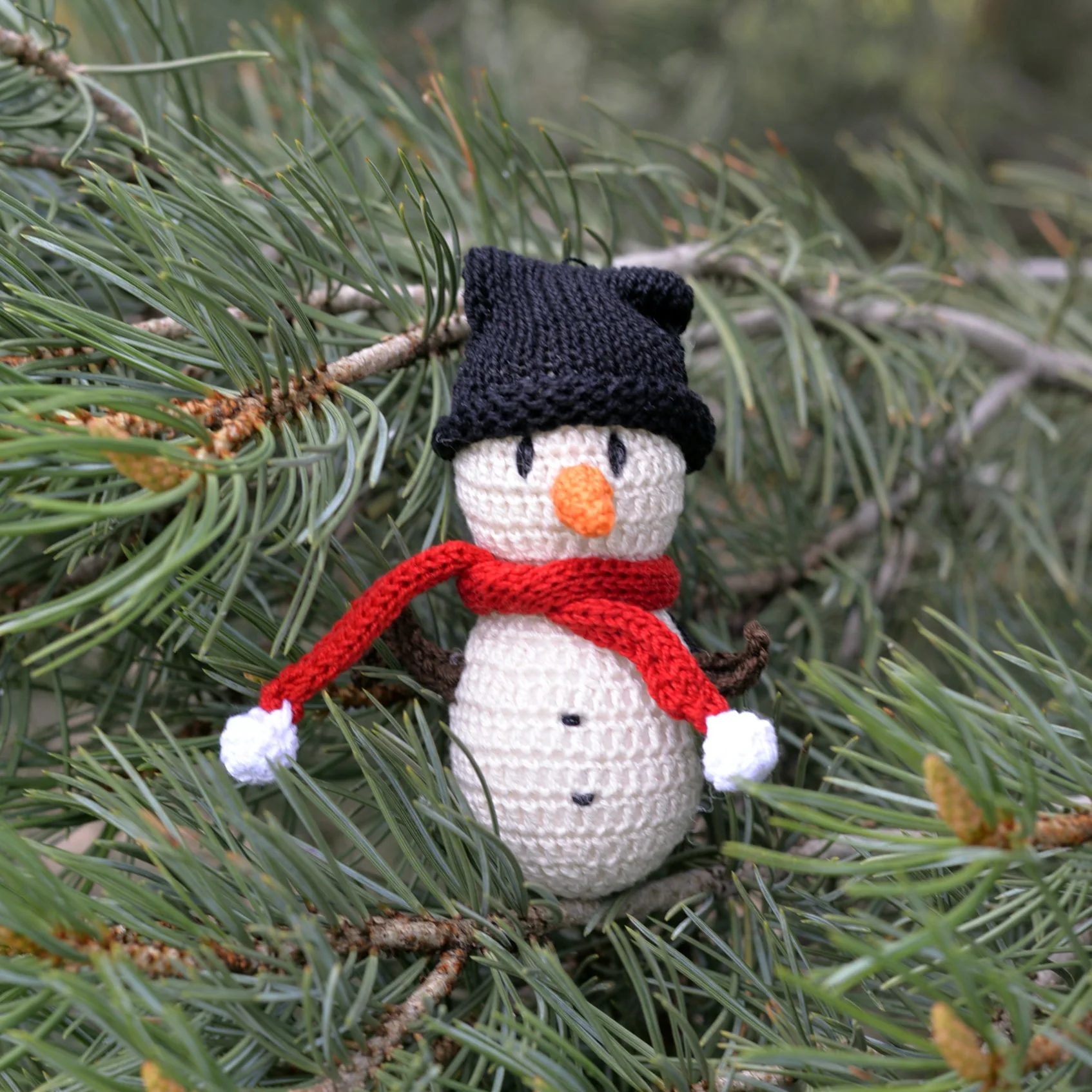Crochet Snowman Ornament - Image 2