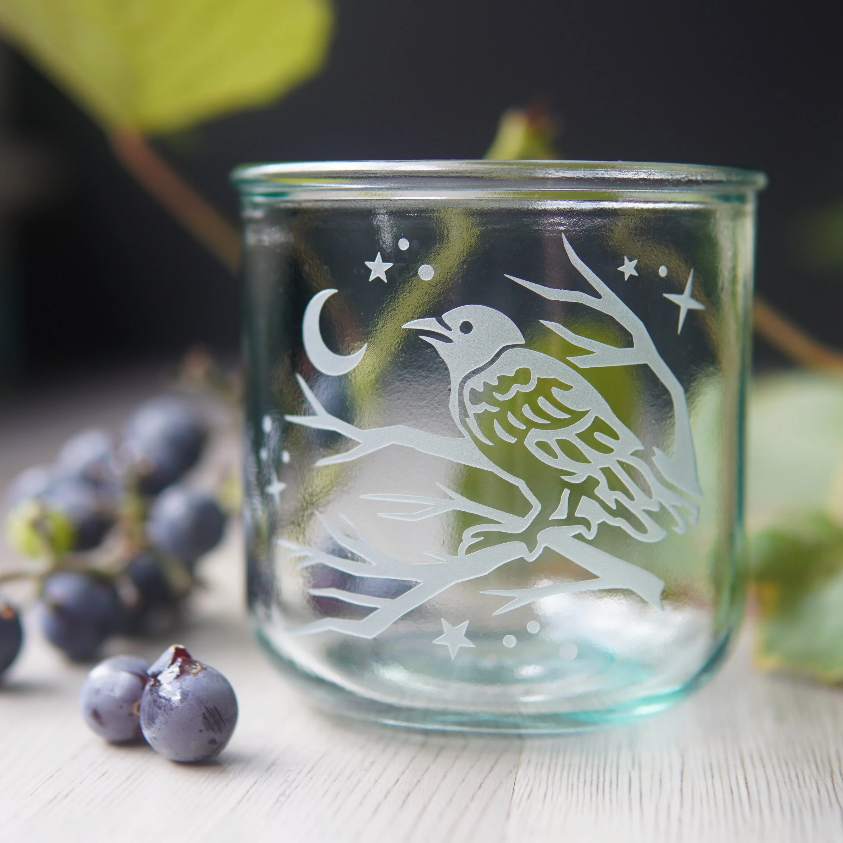 Crow Rustic Recycled Glass Candle Cup - Image 4