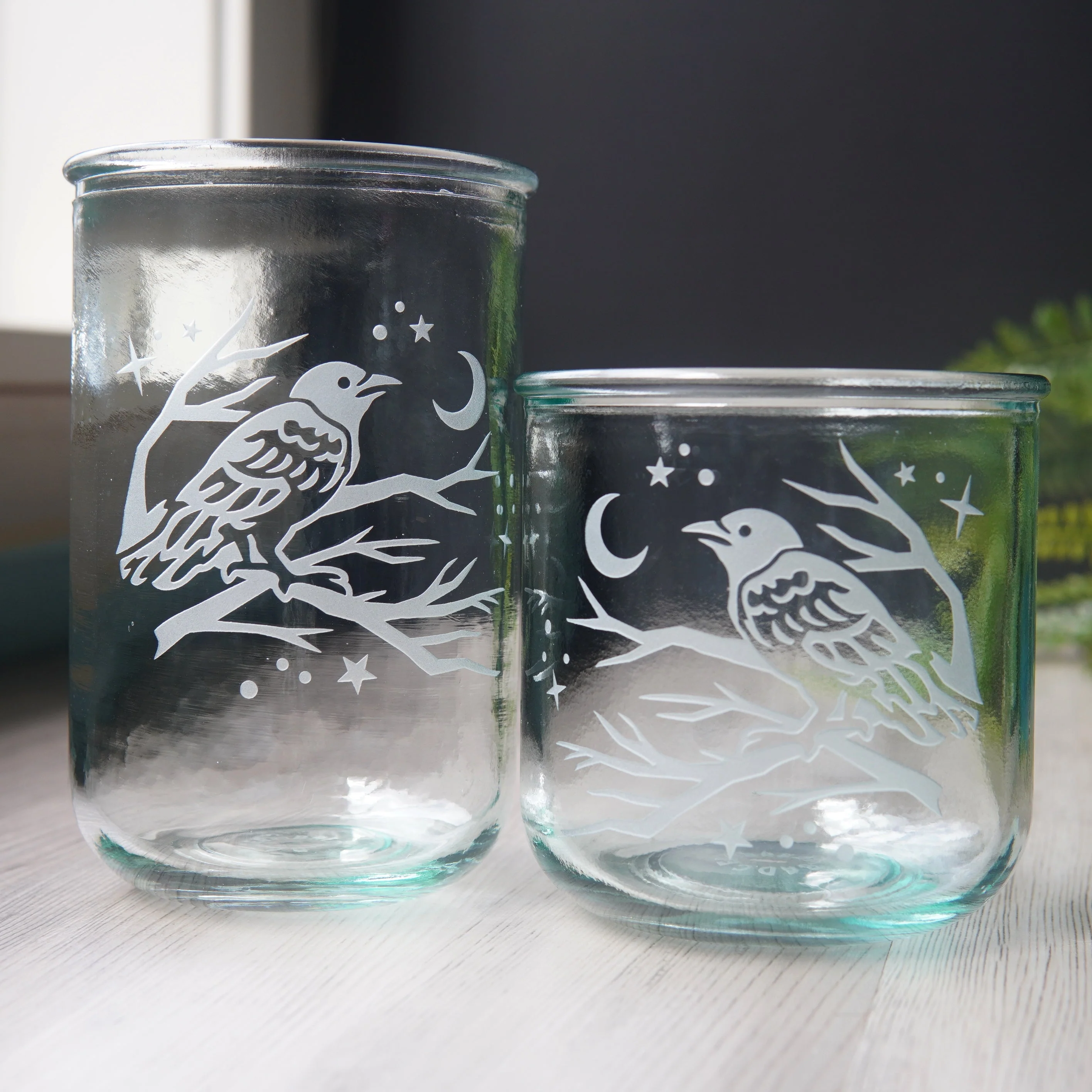 Crow Rustic Recycled Glass Candle Cup - Image 6