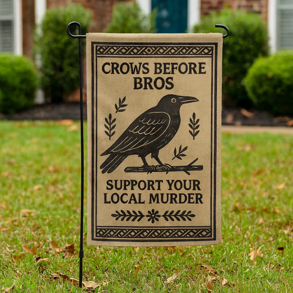 Crows Before Bros Garden Flag - Image 2