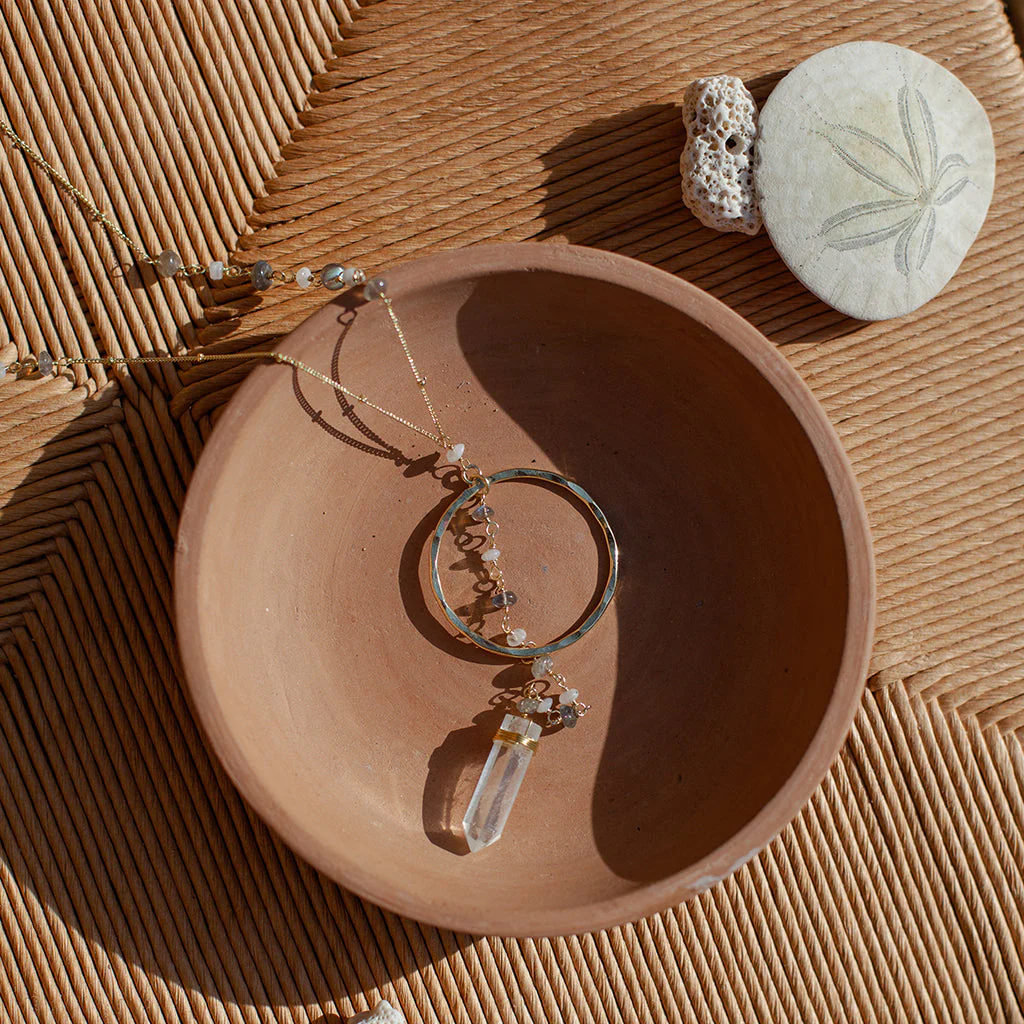 Crystal Halo Y Necklace - Image 3
