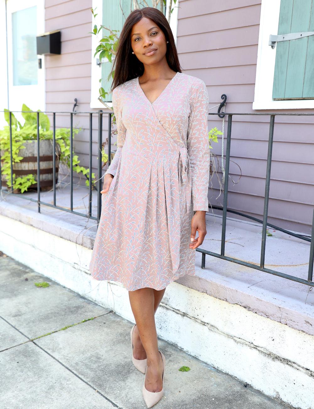 Daphne Organic Wrap Dress- FINAL SALE - Image 2