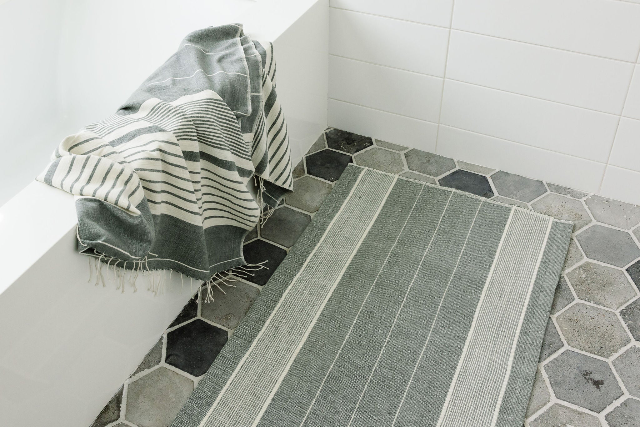 Dawa Handwoven Ethiopian Cotton Bath Mat - Image 3