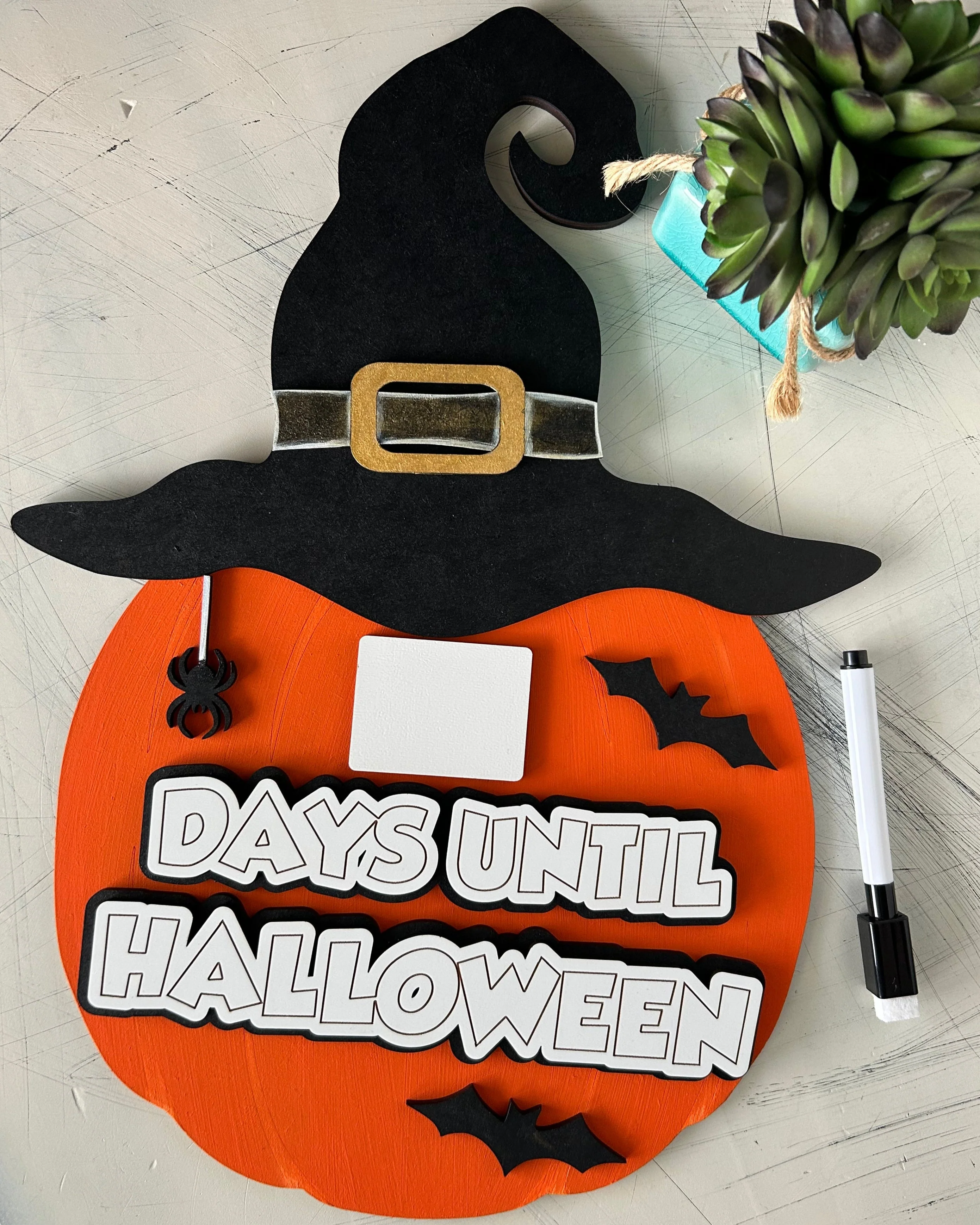 Days Until Halloween dry erase countdown sign - Image 2