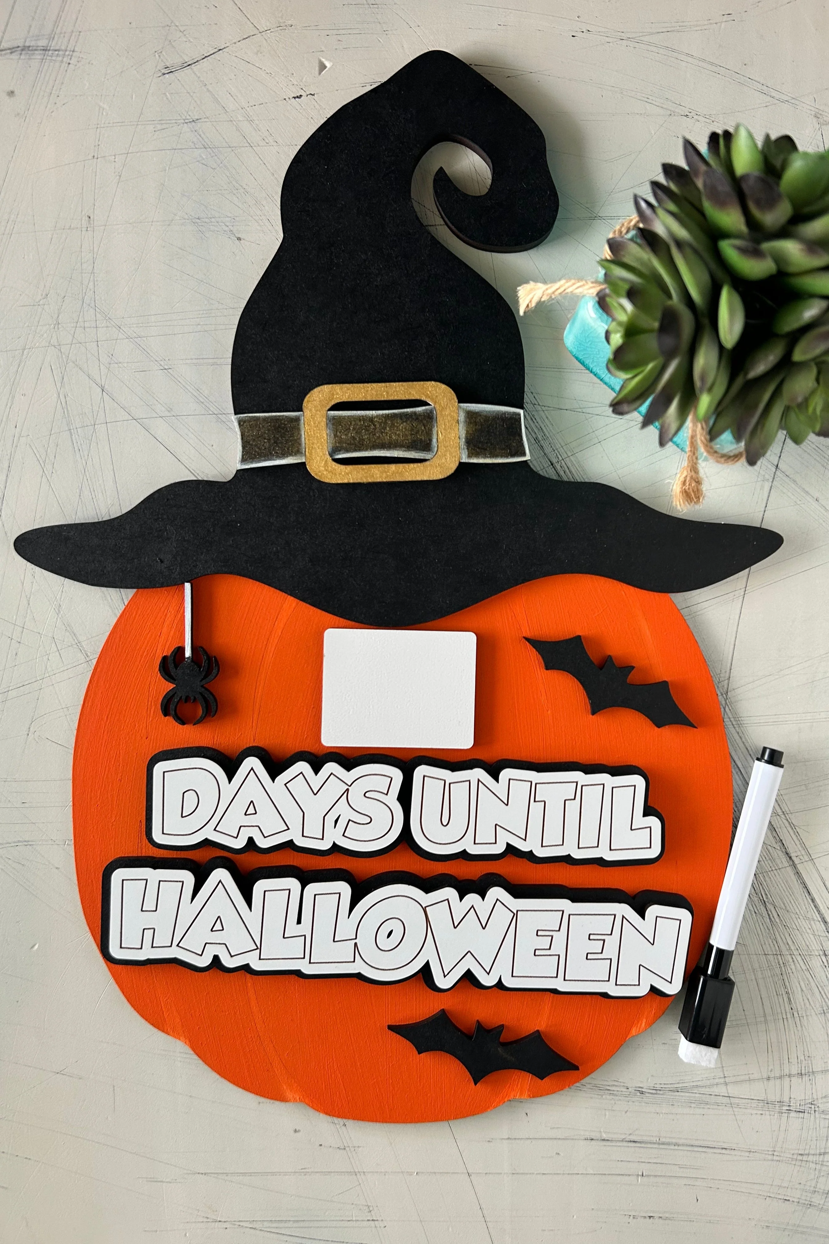 Days Until Halloween dry erase countdown sign - Image 3