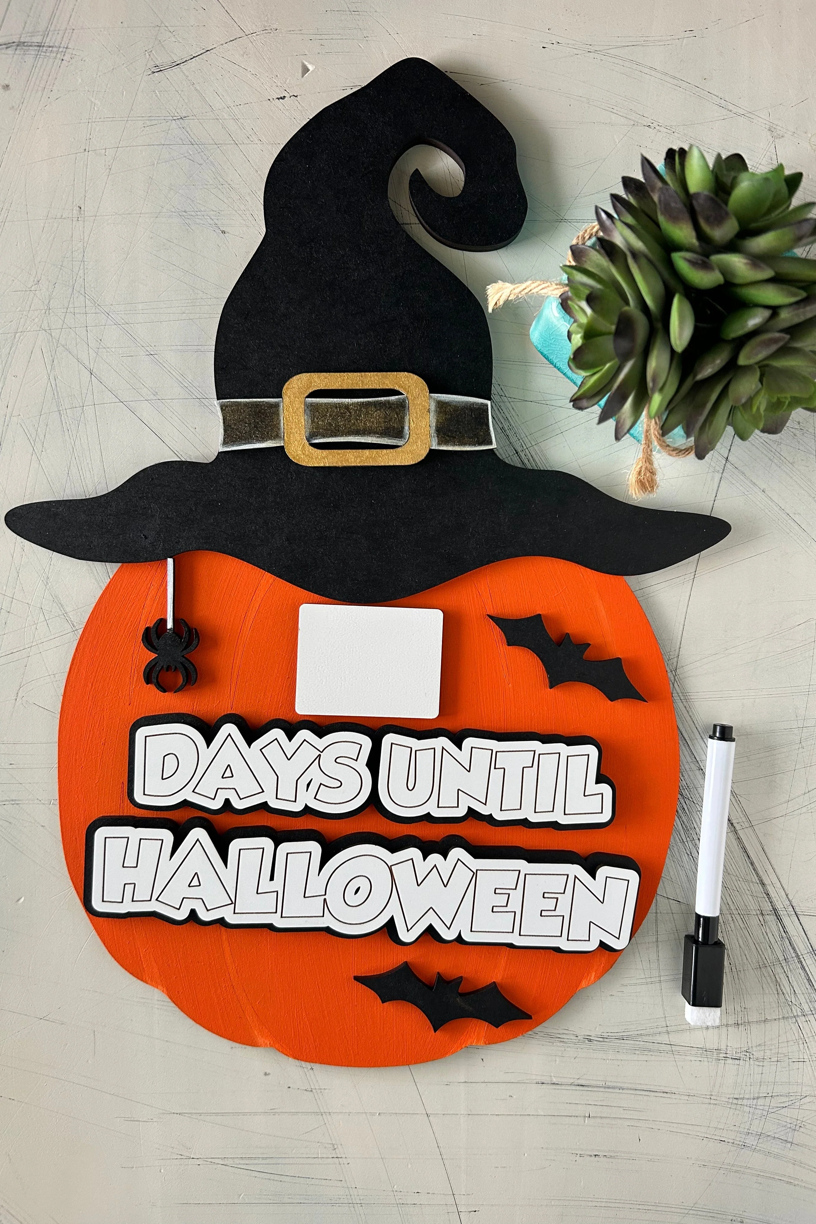 Days Until Halloween dry erase countdown sign - Image 4