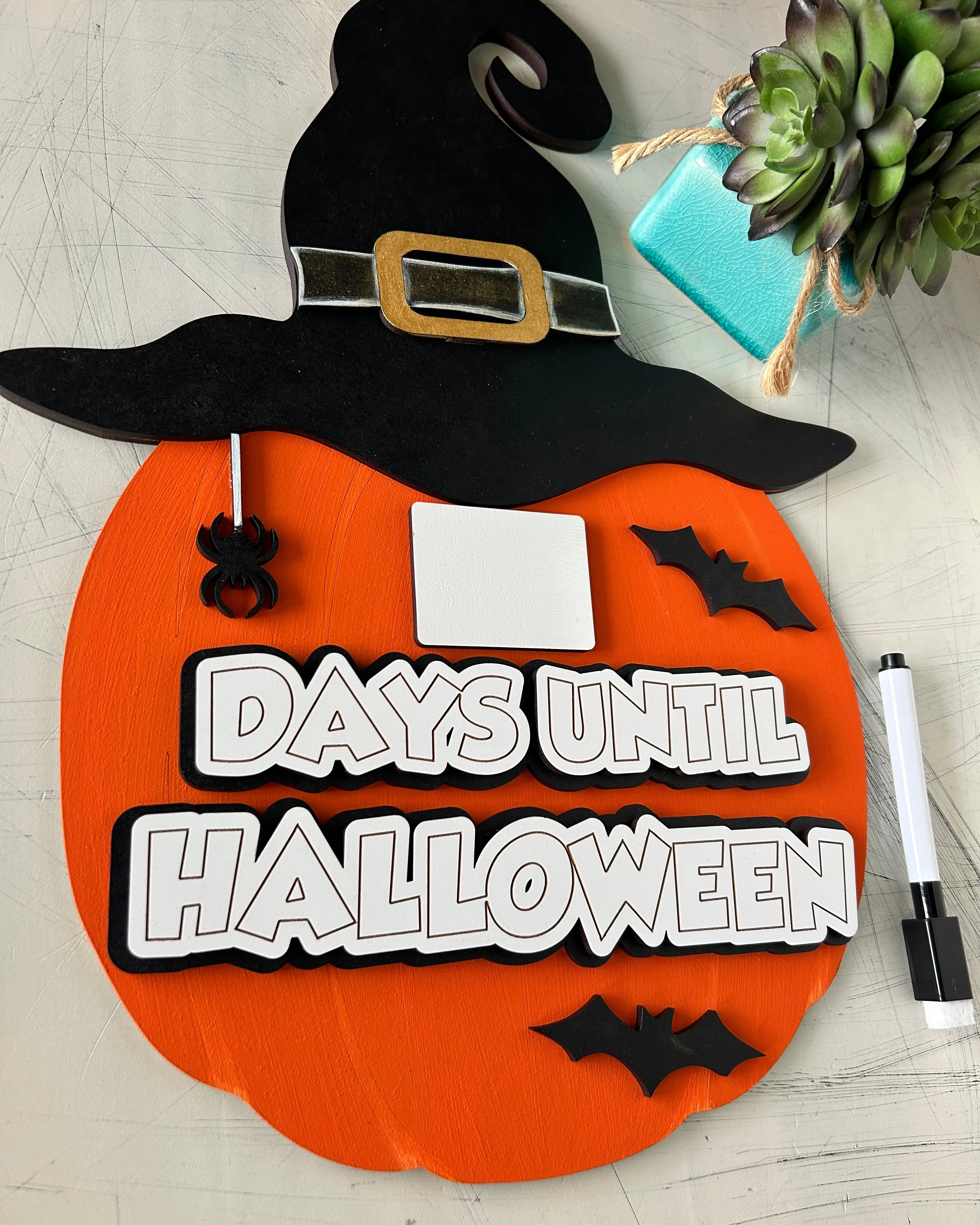 Days Until Halloween dry erase countdown sign - Image 5
