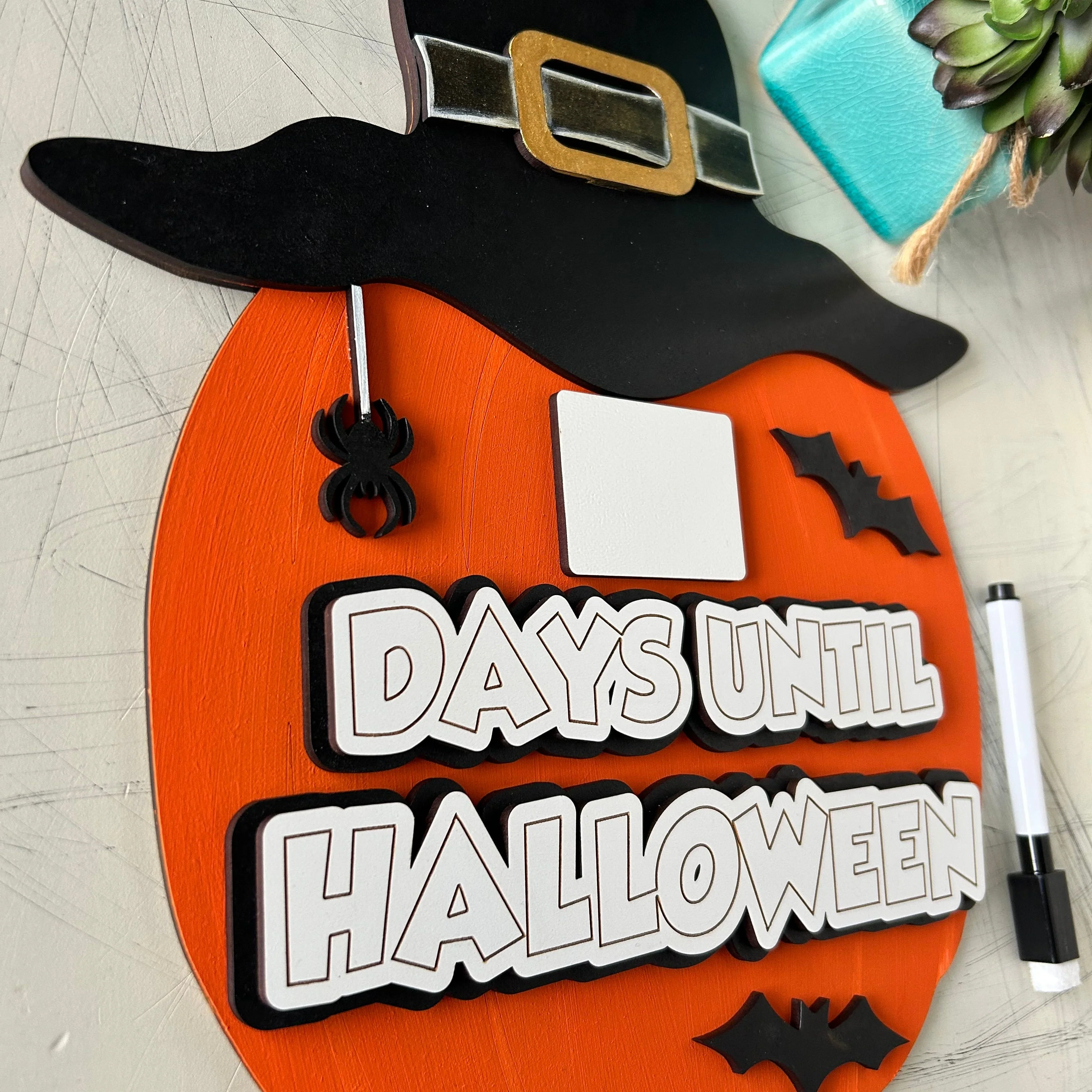 Days Until Halloween dry erase countdown sign - Image 6