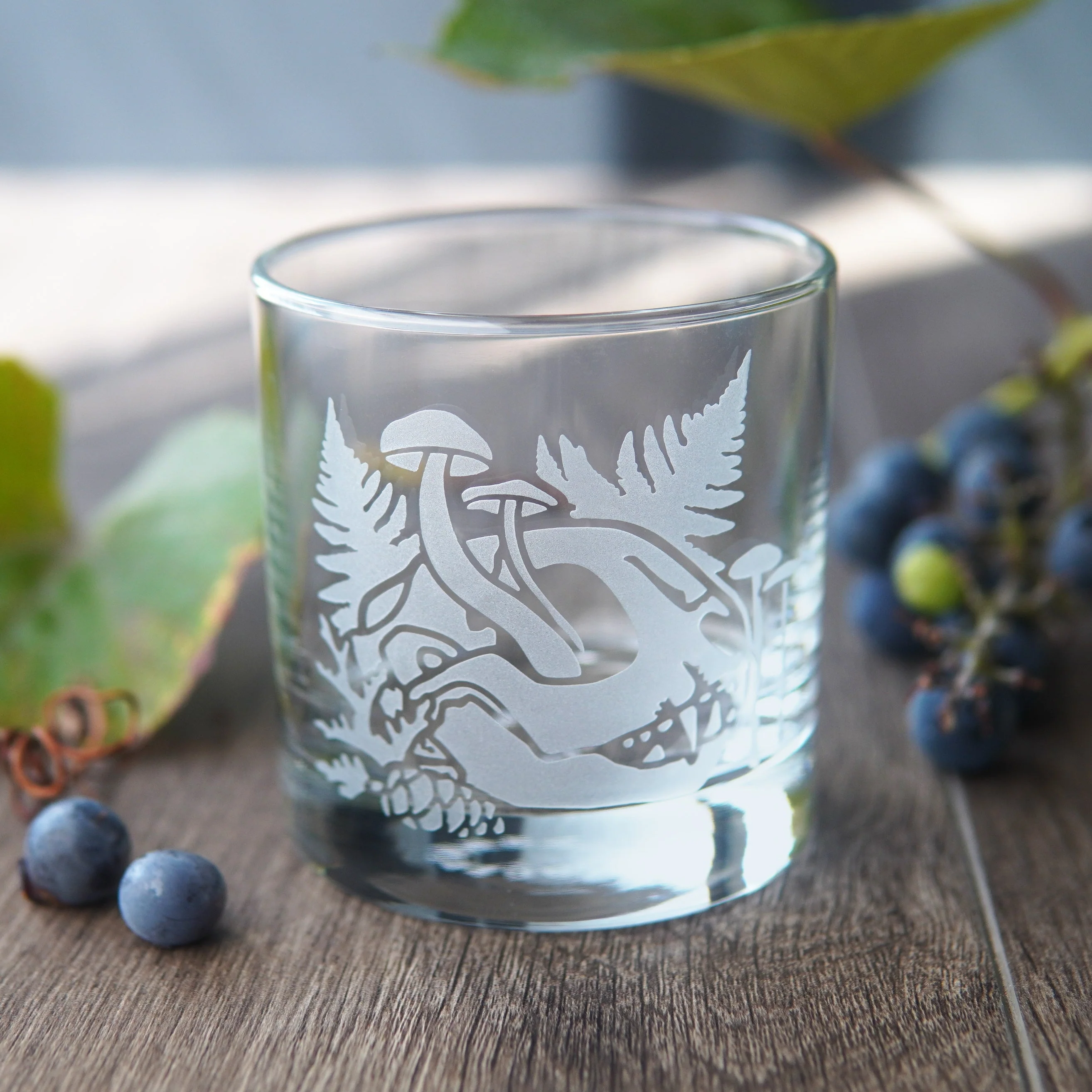 Decay Skull Lowball Glass - etched barware - Image 4