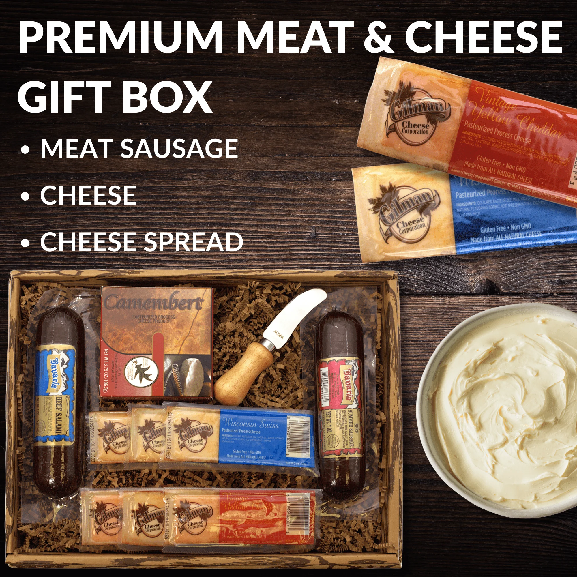 Deluxe Meat & Cheese Gift Box - Image 2