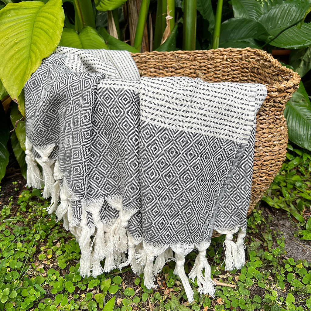 Diamond Stripe Turkish Throw - Image 3