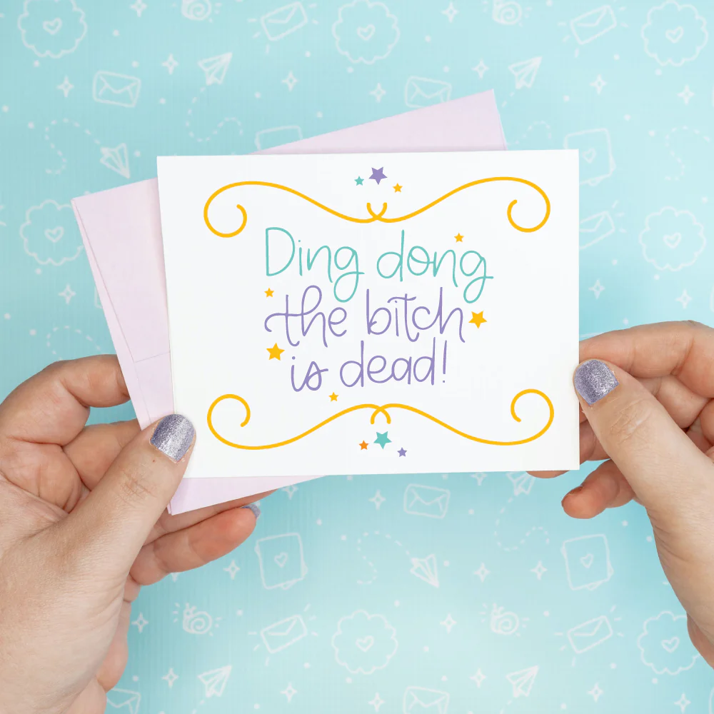 Ding Dong Bitch is Dead Trump Funny Greeting Card