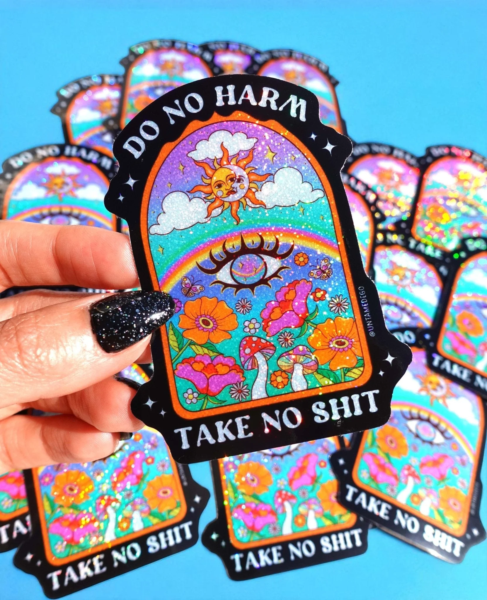 Do No Harm Take No Shit Sticker - Image 4