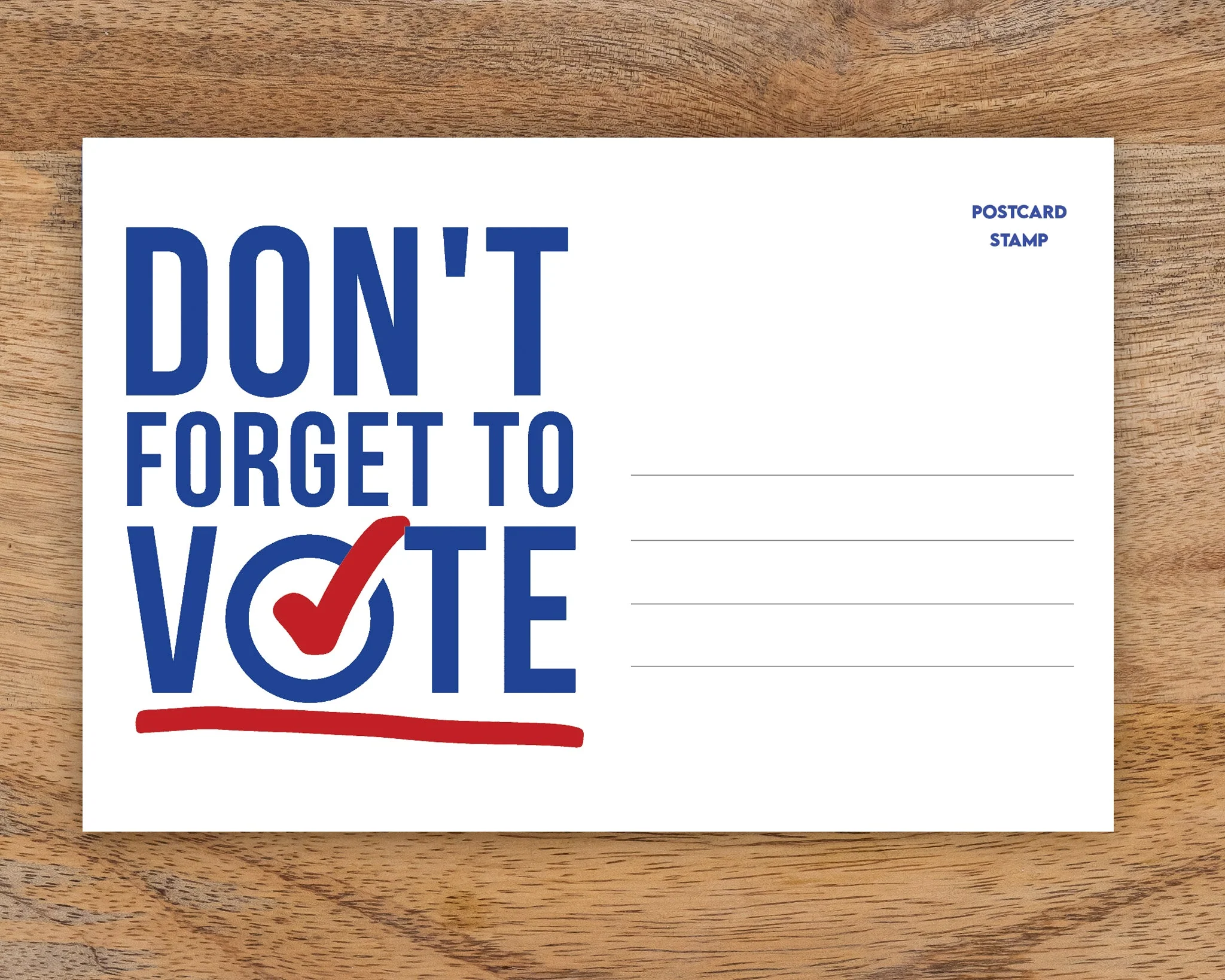 Don't Forget to Vote Postcards - Blank 4x6 Voter Postcards - Image 2