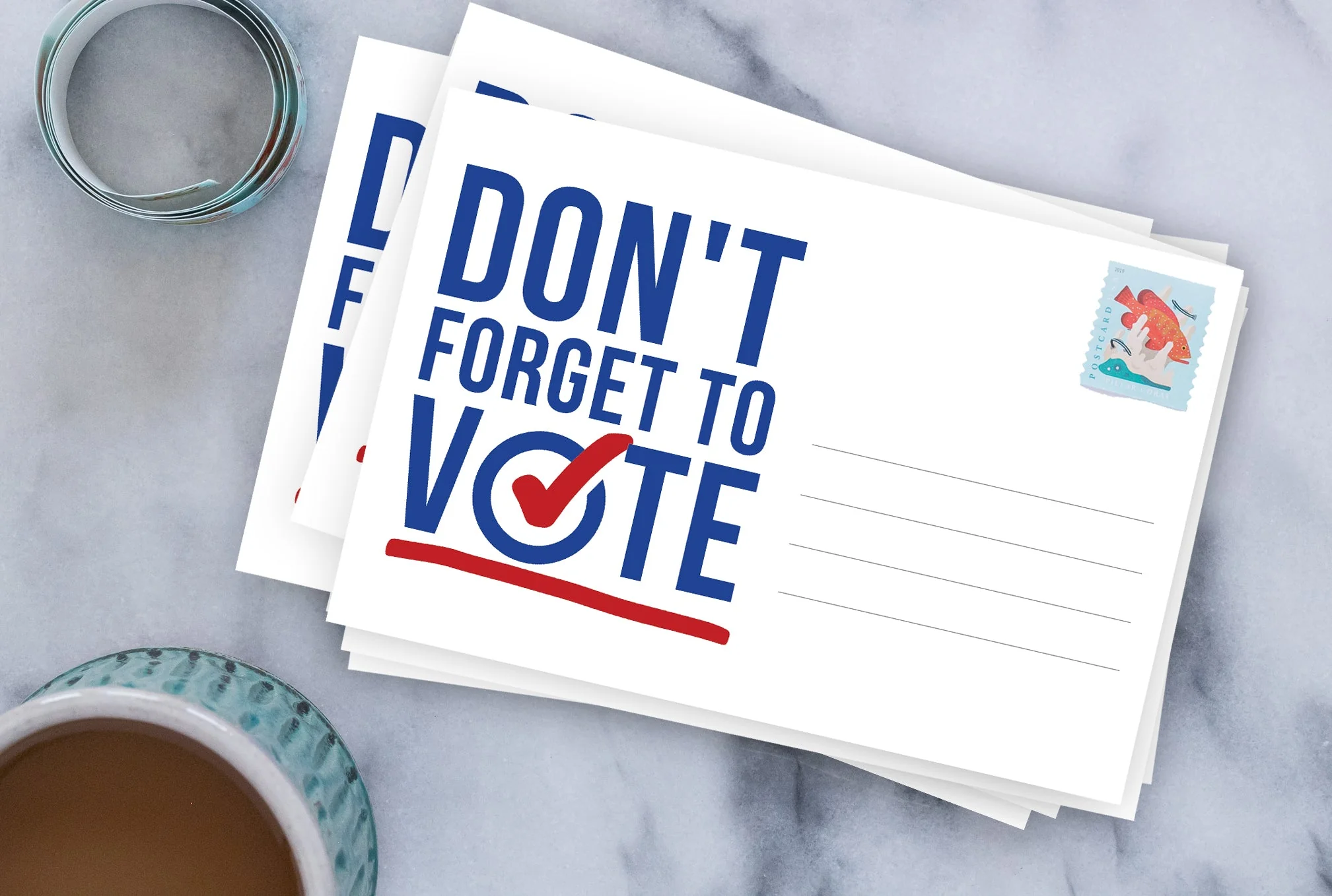 Don't Forget to Vote Postcards - Blank 4x6 Voter Postcards - Image 3