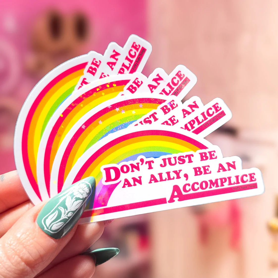 Don't Just Be An Ally, Be An Accomplice Sticker, 3.3 x 1.3 in. - Image 6