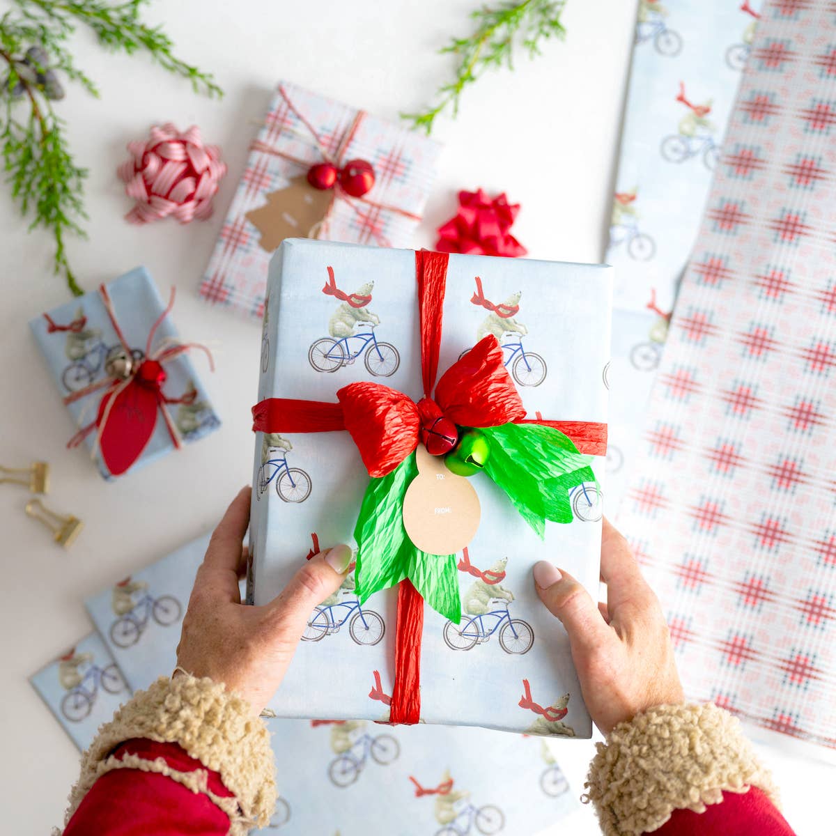 Double-Sided Eco Wrapping Paper – Holiday | Recyclable & Compostable Gift Wrap - Image 22
