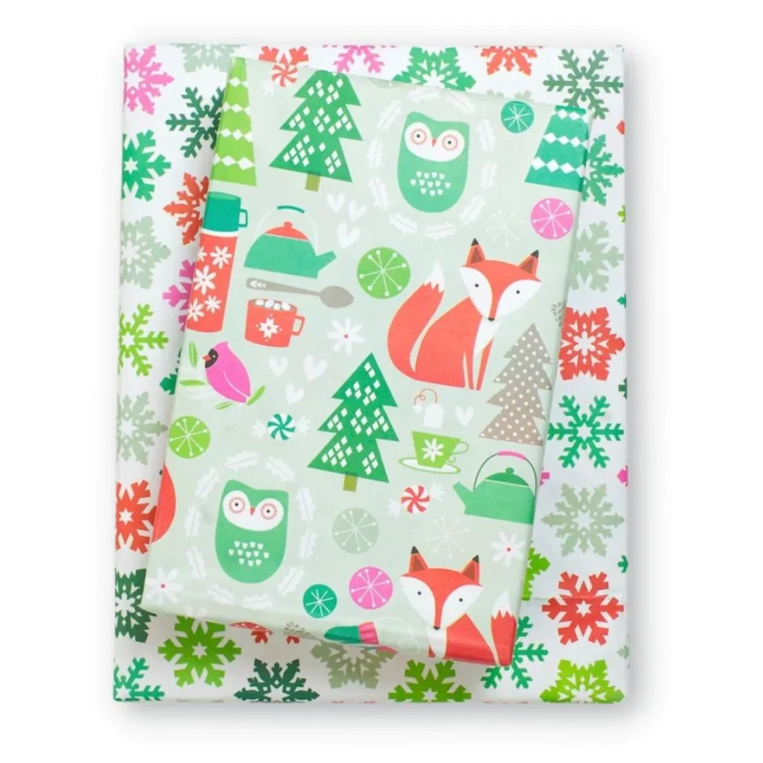 Double-Sided Eco Wrapping Paper – Holiday | Recyclable & Compostable Gift Wrap - Image 4