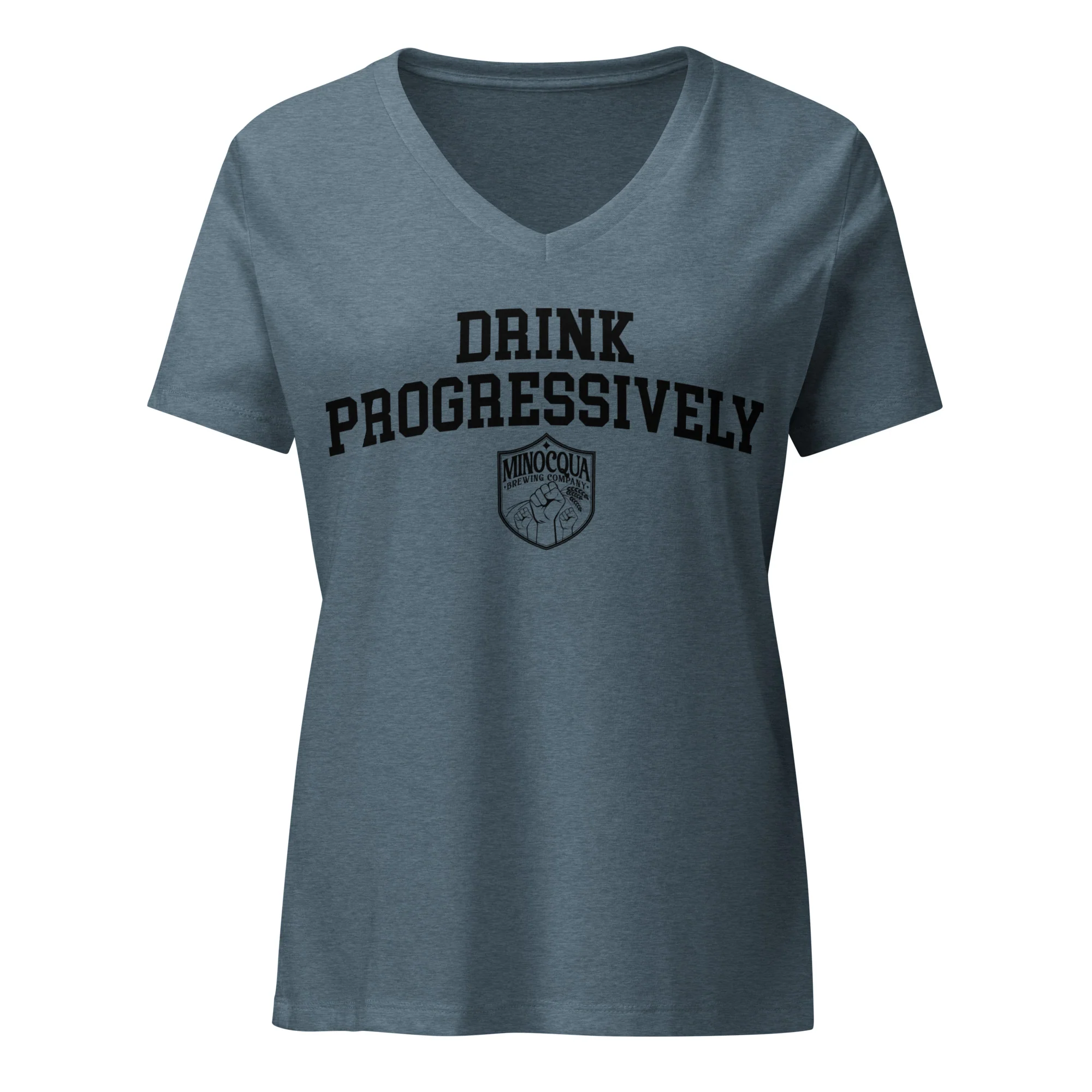 Drink Progressively Women’s V-Neck T-Shirt