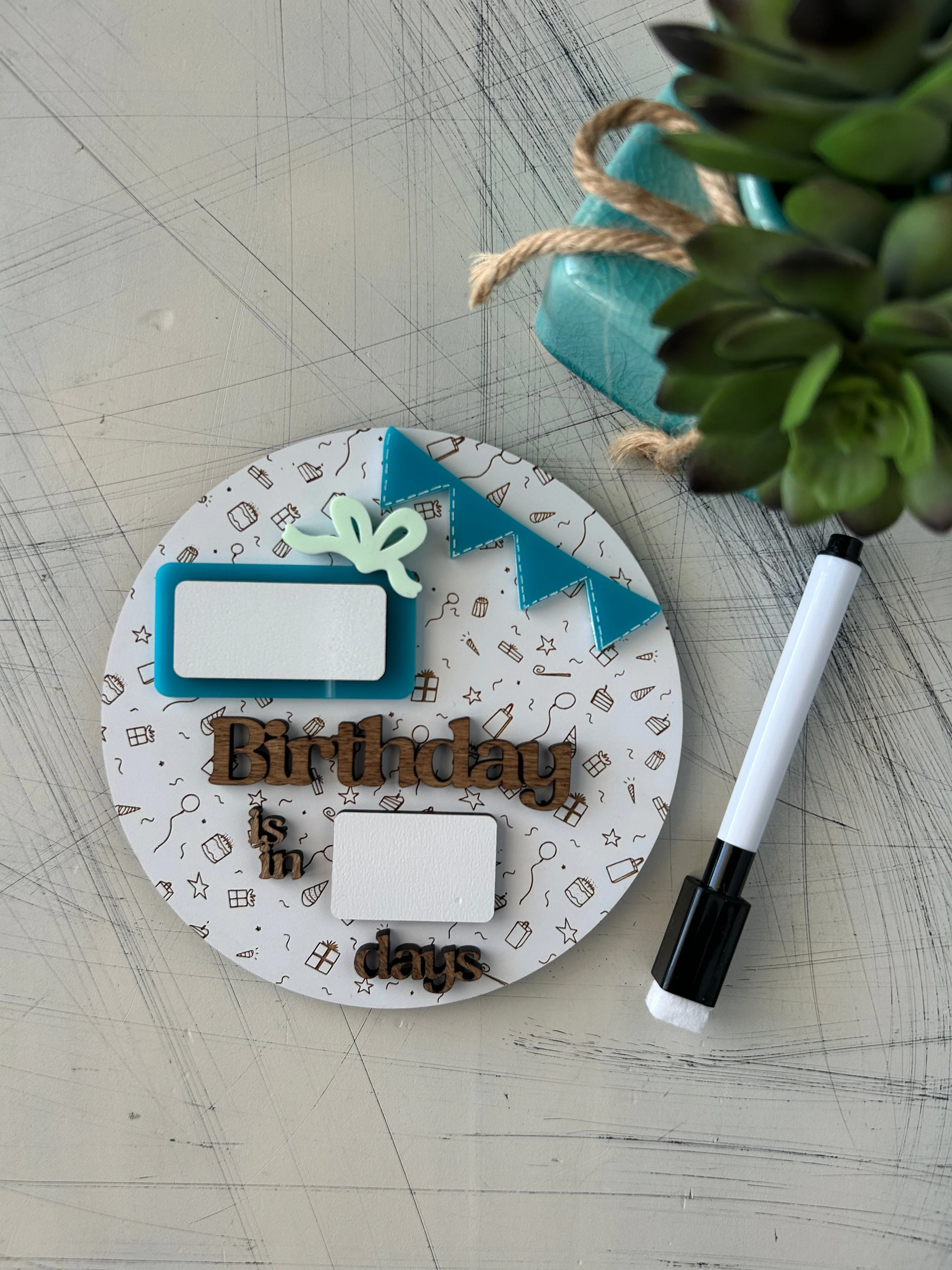 Dry Erase Birthday Countdown Sign - Image 2