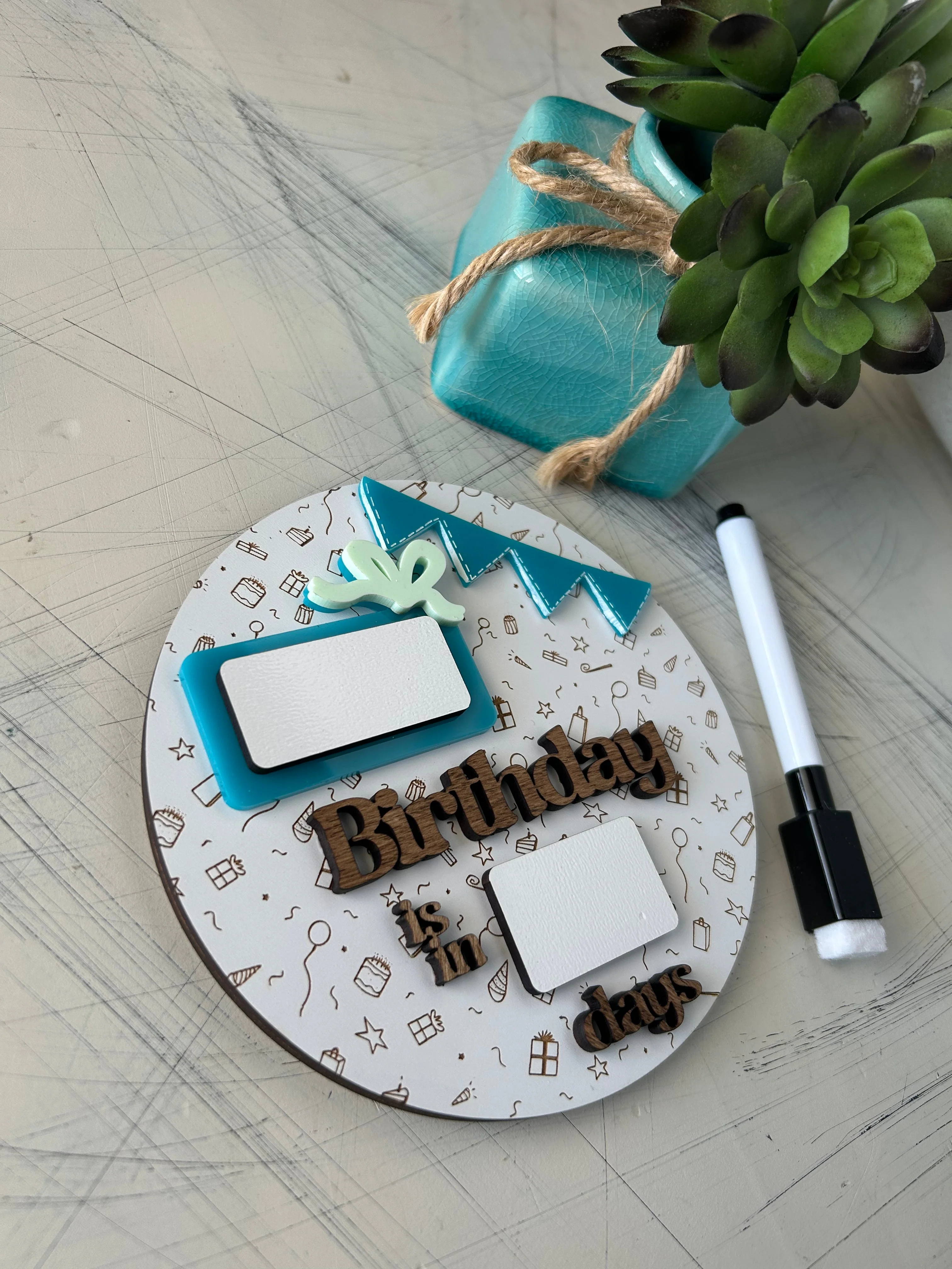 Dry Erase Birthday Countdown Sign - Image 3