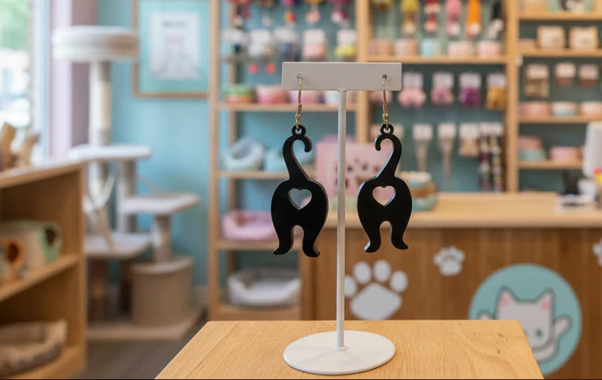 Earrings: Cat butts - Image 4