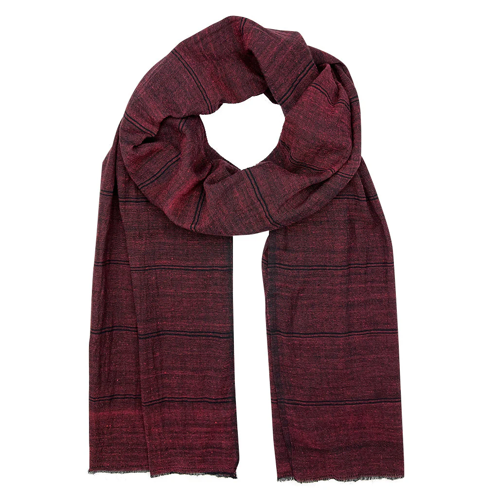 Earthy Striped Scarf - Image 2