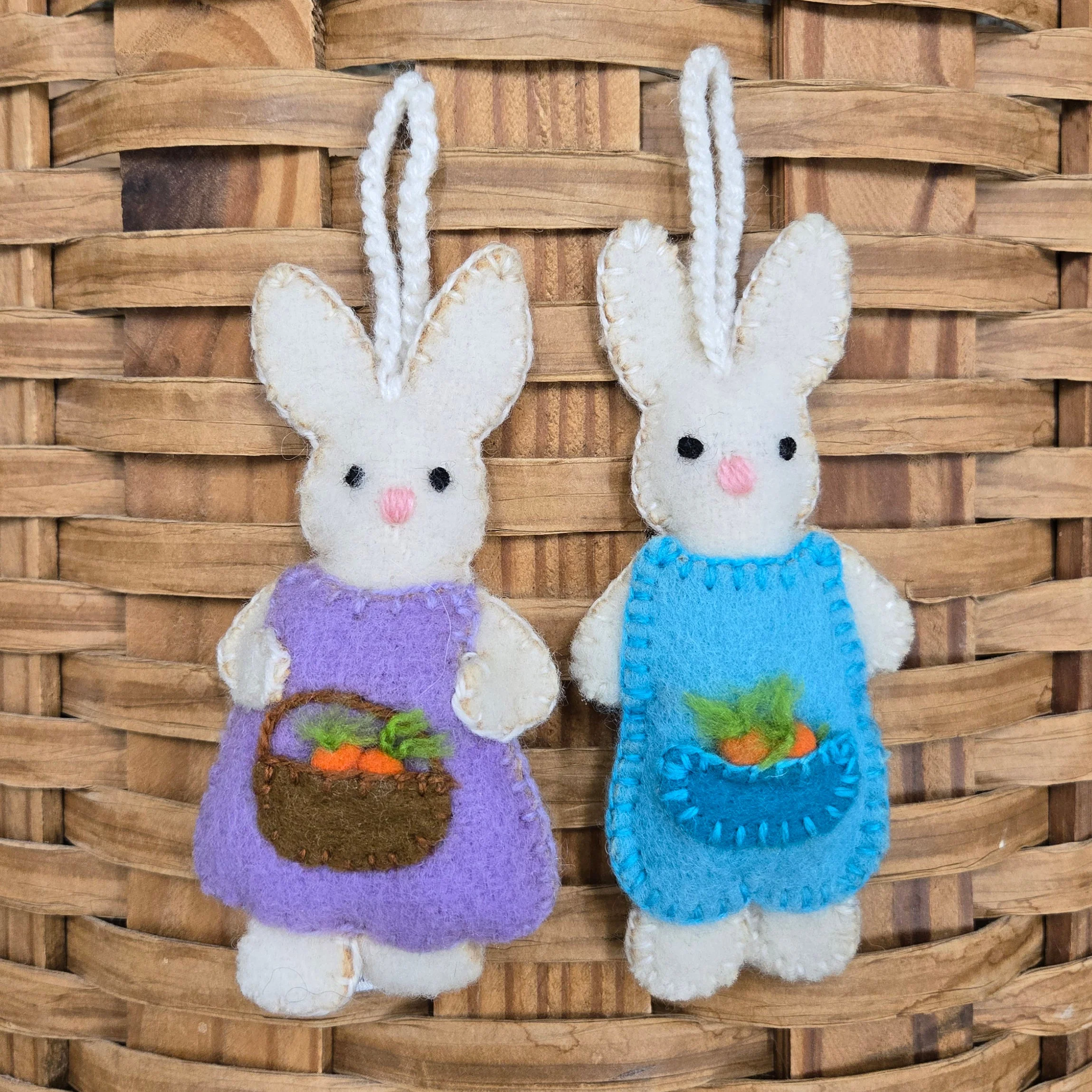 Easter Bunny Ornaments- set of 2 - Image 2