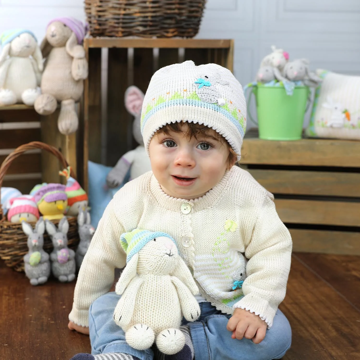 Easter Cardigan with Bunnies - Image 2