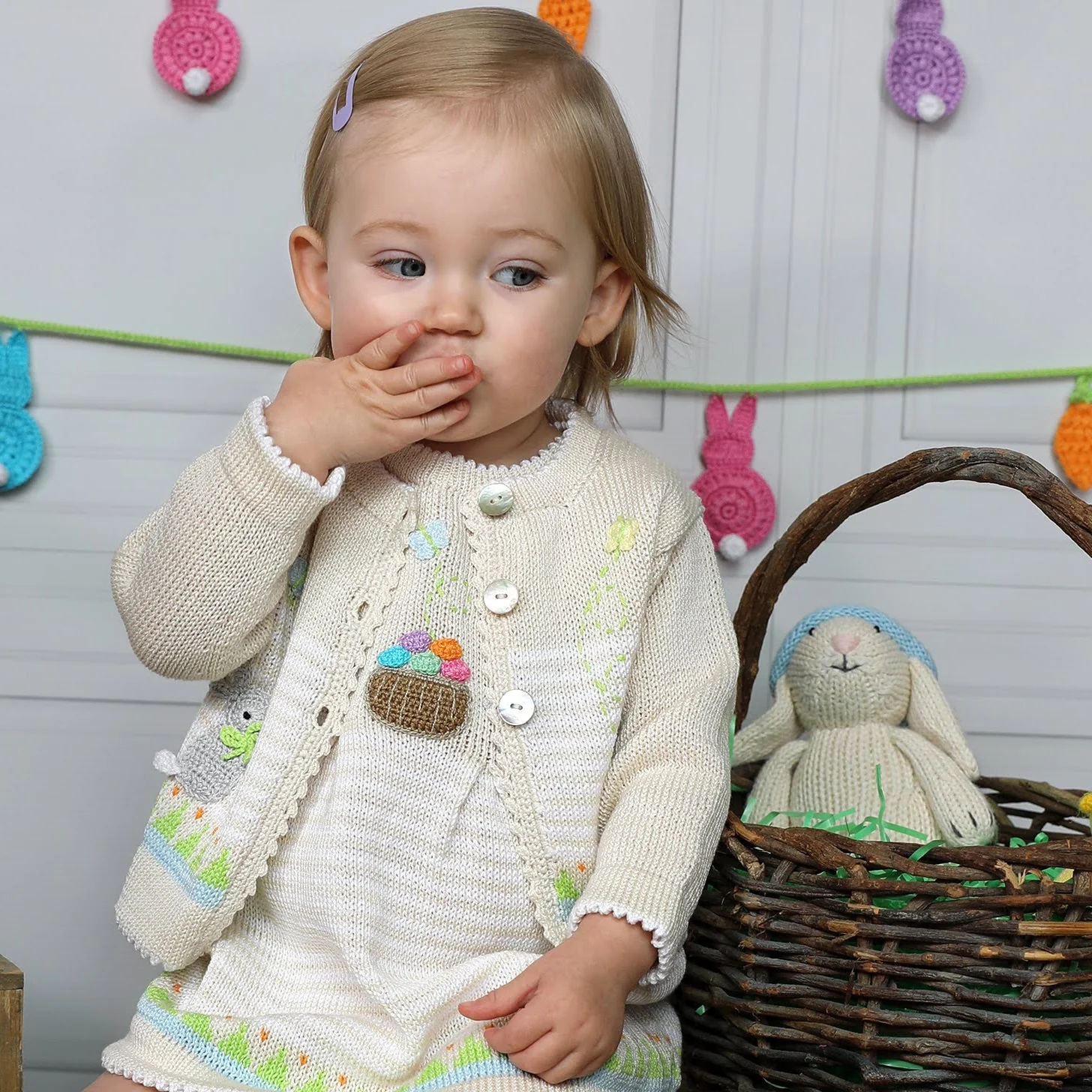 Easter Cardigan with Bunnies - Image 3