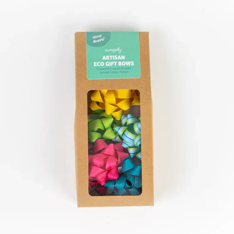 Eco Gift Bows – Compostable Cotton Gift Bows, Plastic-Free | Artisanal Brights Mix - Image 2