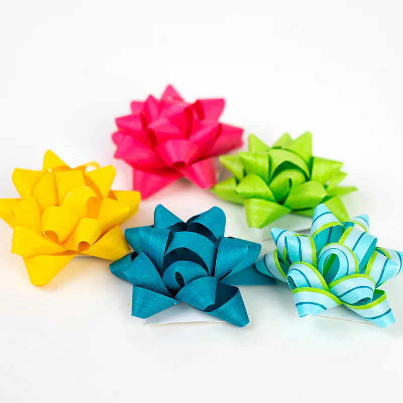 Eco Gift Bows – Compostable Cotton Gift Bows, Plastic-Free | Artisanal Brights Mix - Image 3