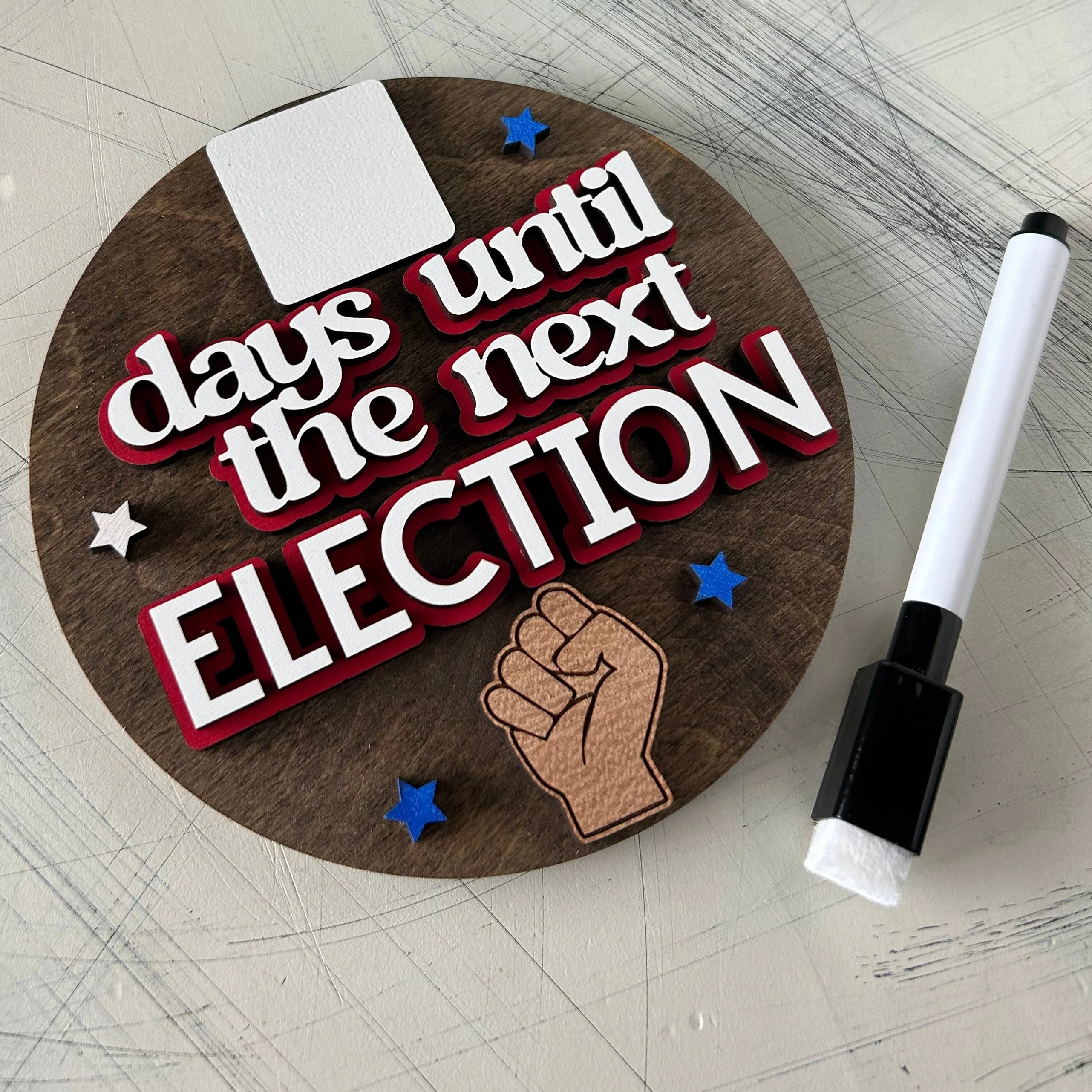 Election Countdown Sign with Dry Erase Marker - Image 2
