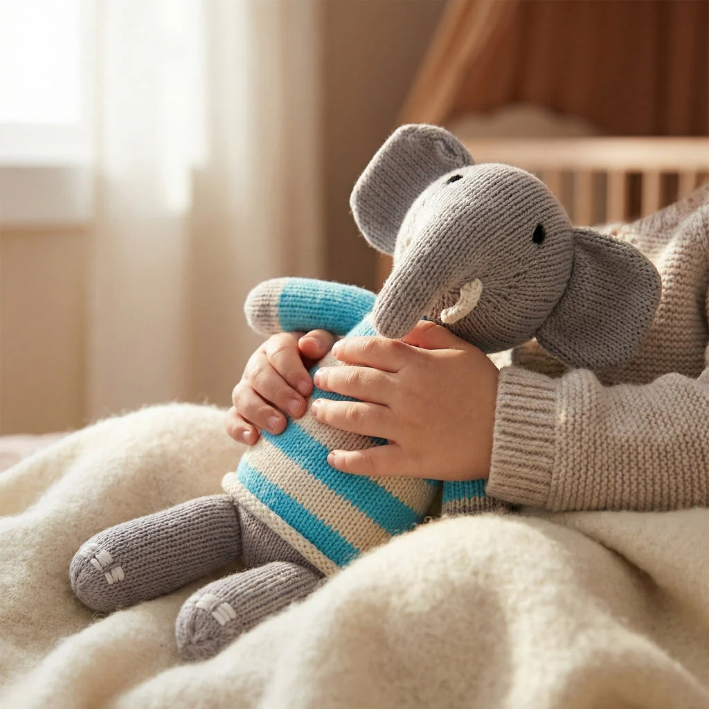 Elephant in Sweater, Blue - Image 3