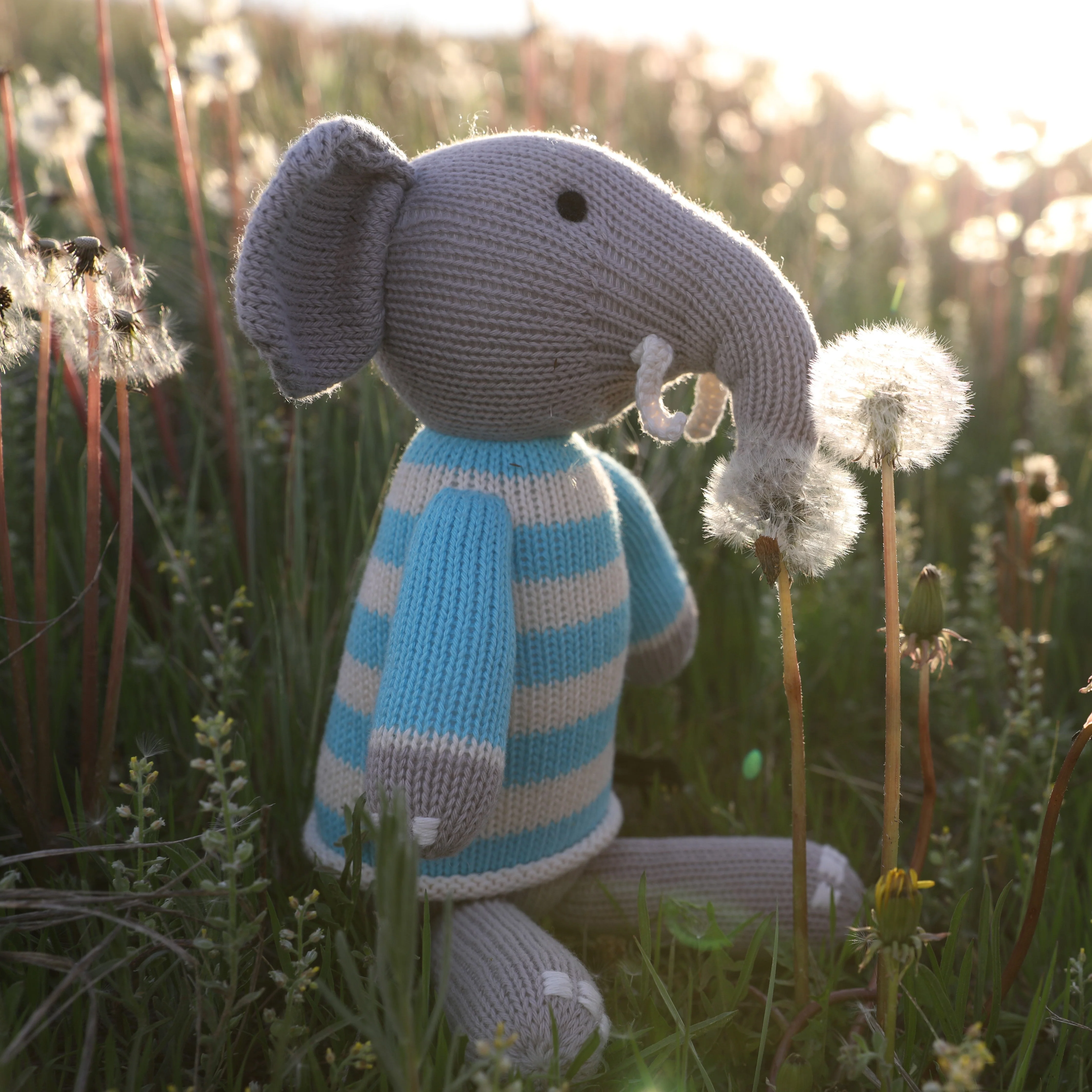 Elephant in Sweater, Blue - Image 4