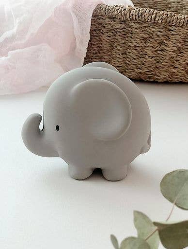 Elephant Organic Rubber Teether, Rattle & Bath Toy - Image 5