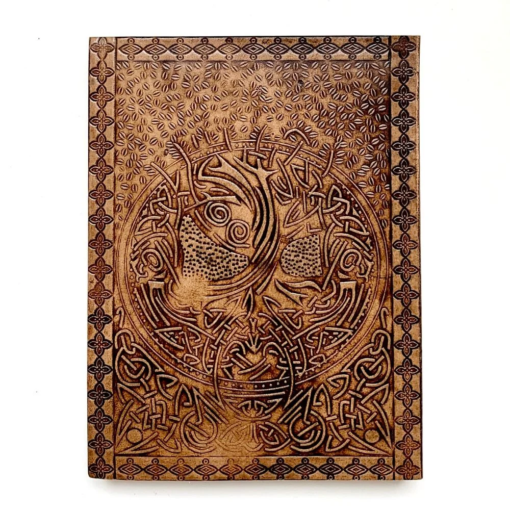 Embossed Leather Journal 6" x 8" - Tree of Life - Image 2