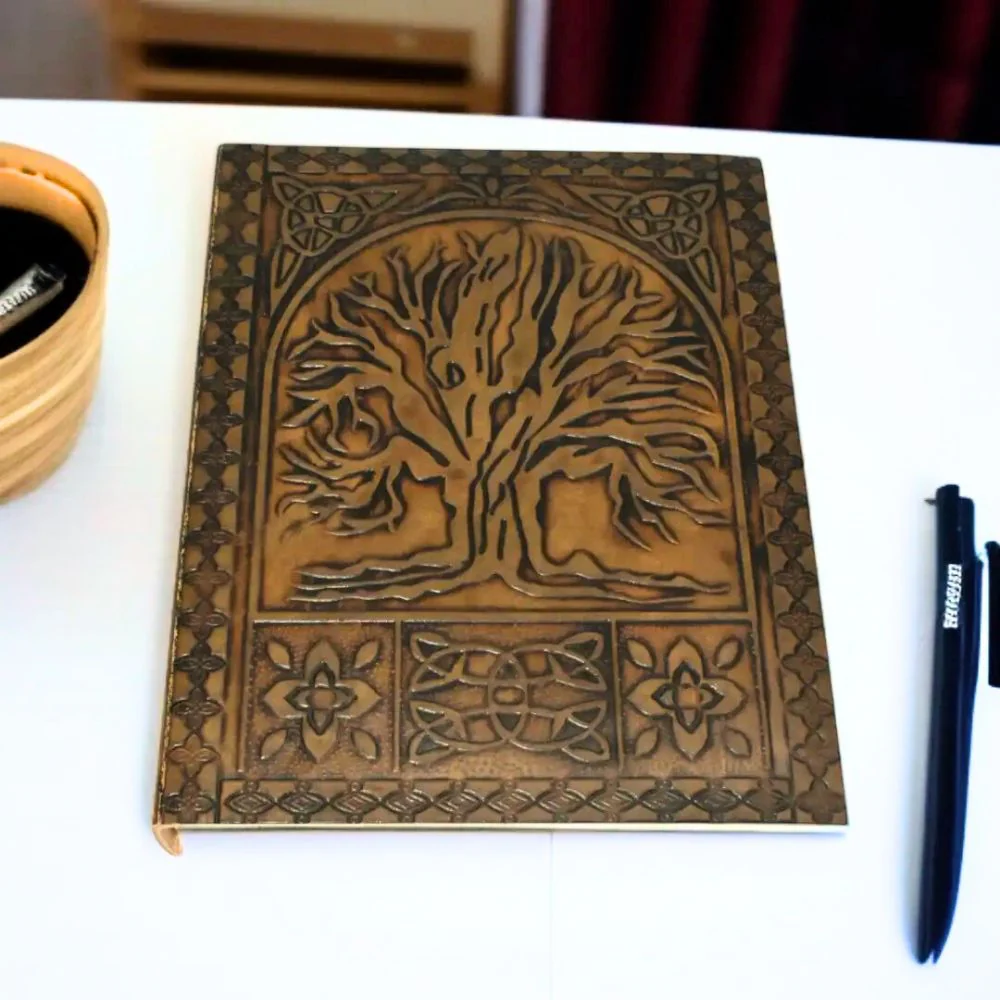 Embossed Leather Journal 6" x 8" - Tree of Life - Image 3
