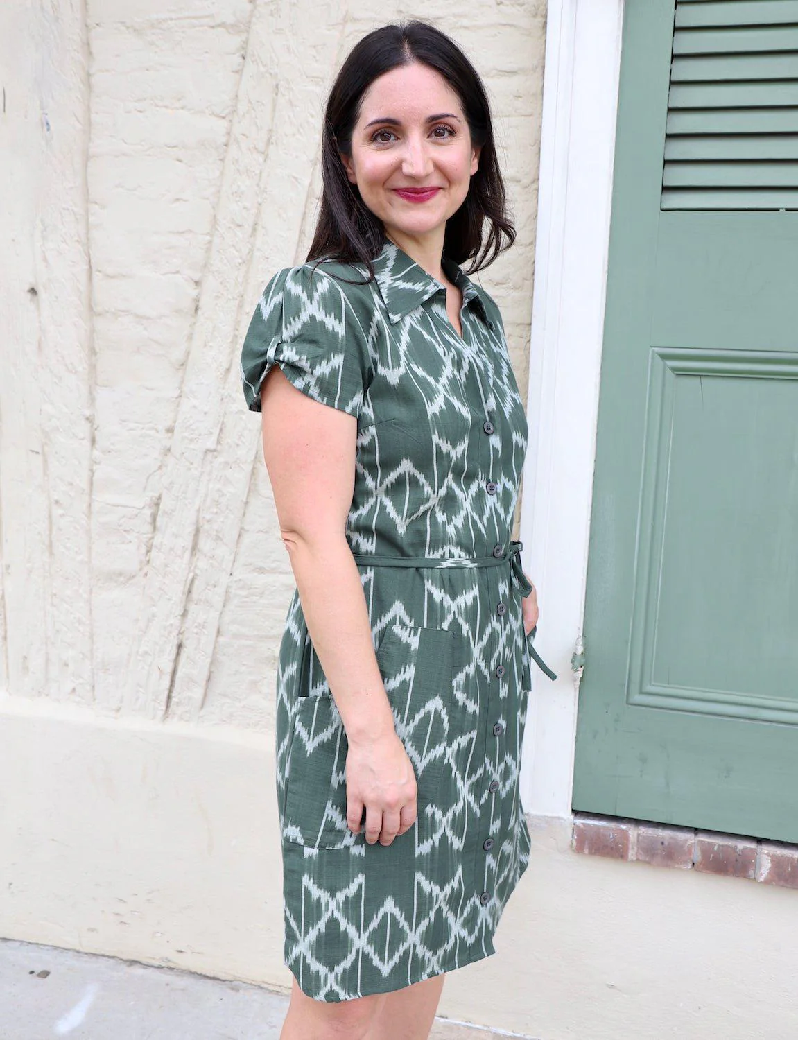 Evergreen Organic Cotton Button Dress - Image 4