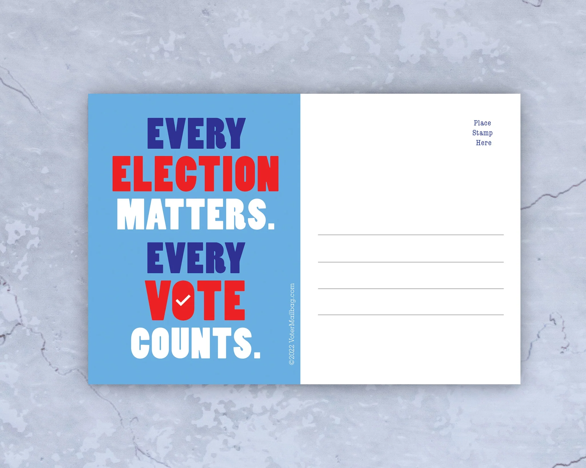 Every Election Matters Blank 4x6 Voter Postcards - Image 2