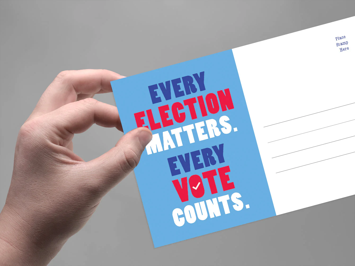 Every Election Matters Blank 4x6 Voter Postcards - Image 3
