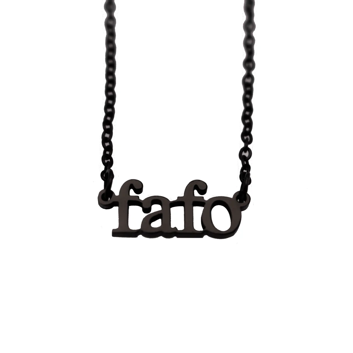 FAFO Acronym Cutout Necklace - Image 3