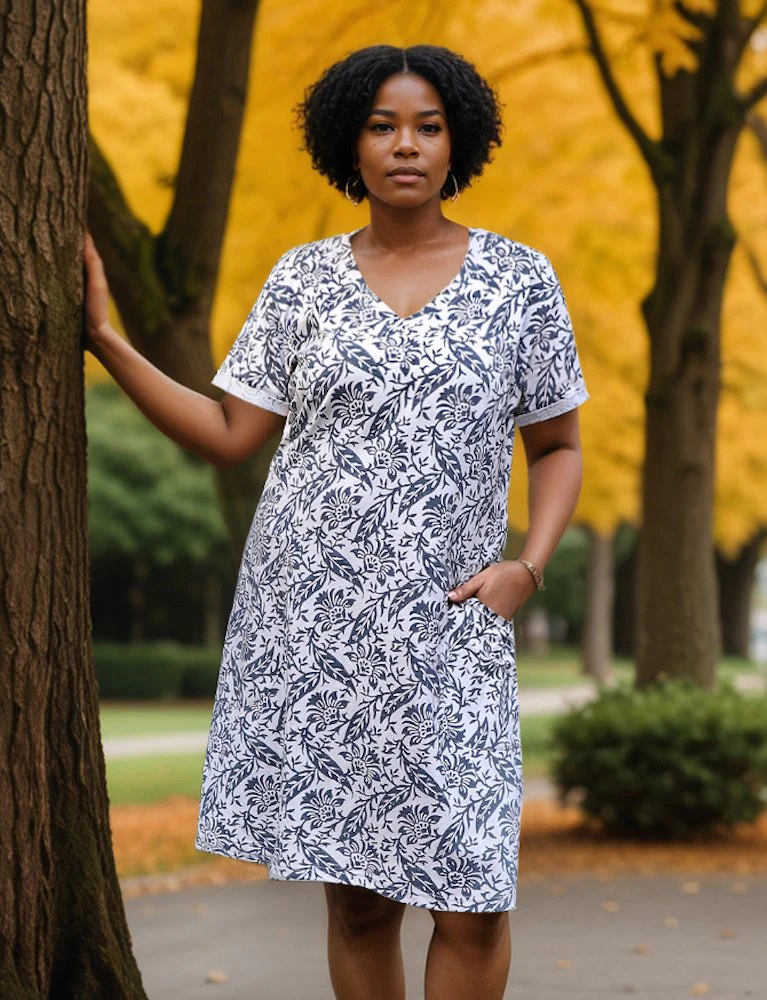 Fall Shadows Organic Dress - Image 7