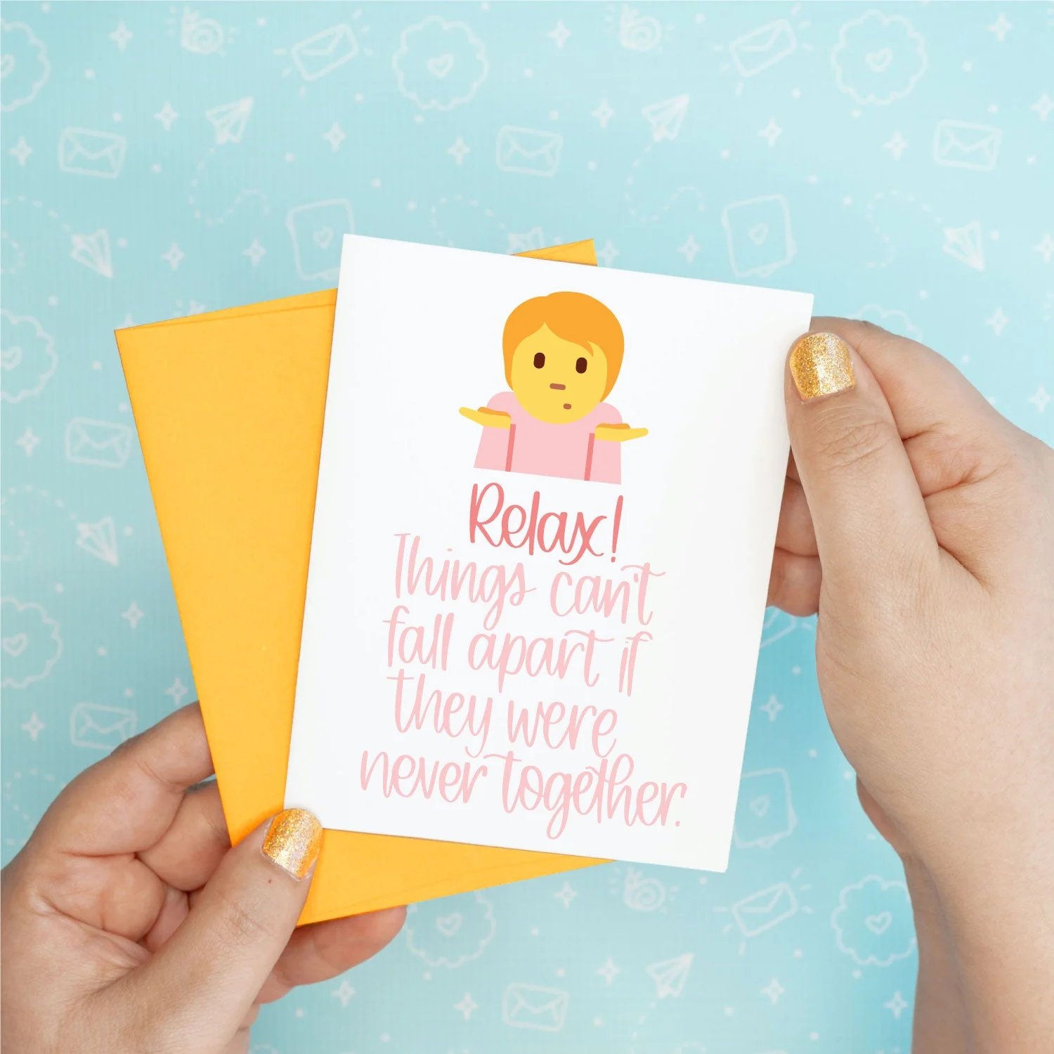 Falling Apart Anxiety Funny Greeting Card