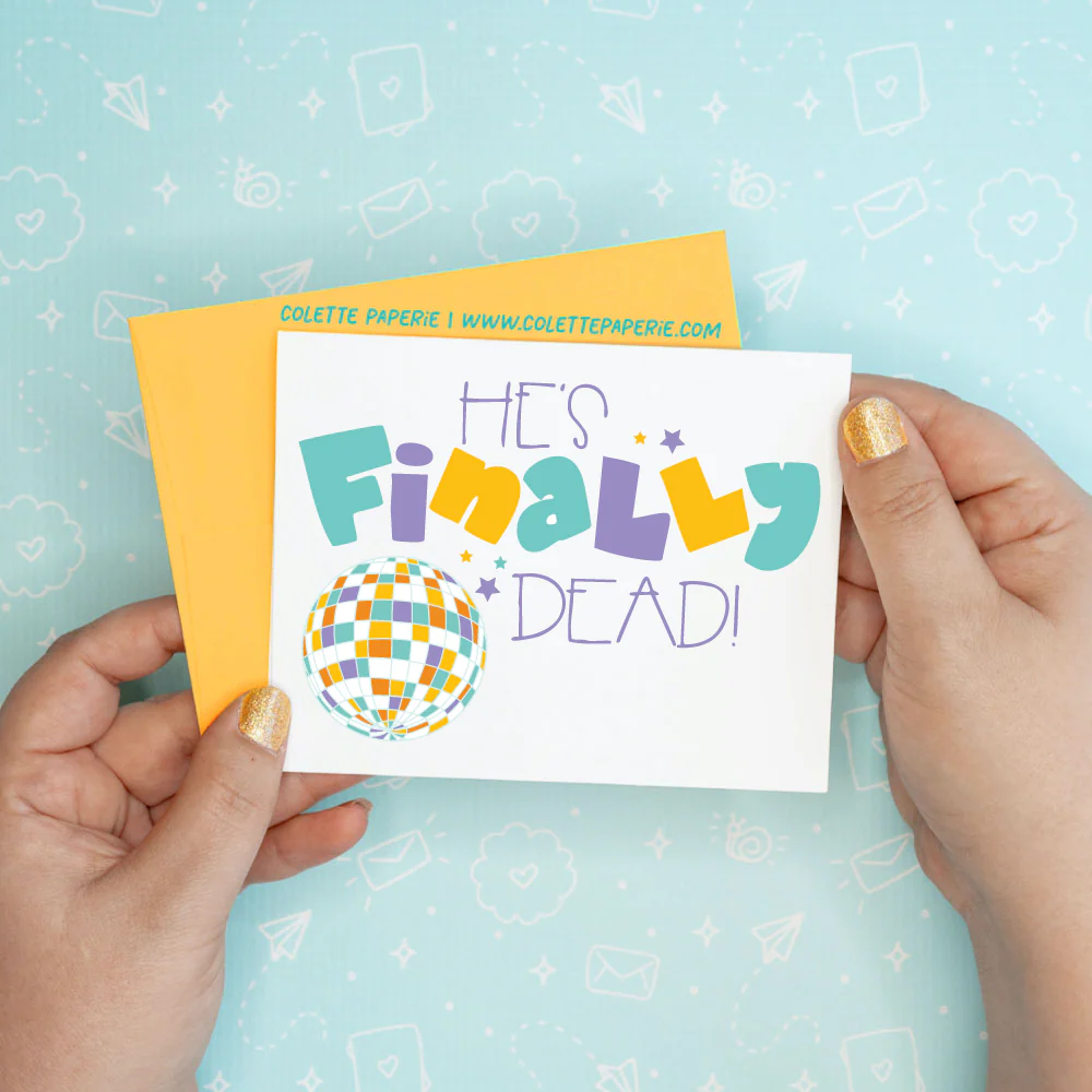 Finally Dead Trump Funny Greeting Card